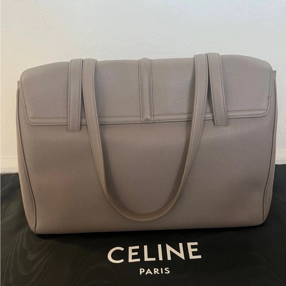 Celine Gray Leather Tote with Gold Hardware - Picture 2 of 8